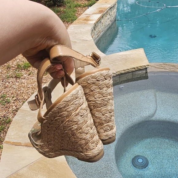 Stuart Weitzman leather platform sandals 10M - Picture 10 of 13